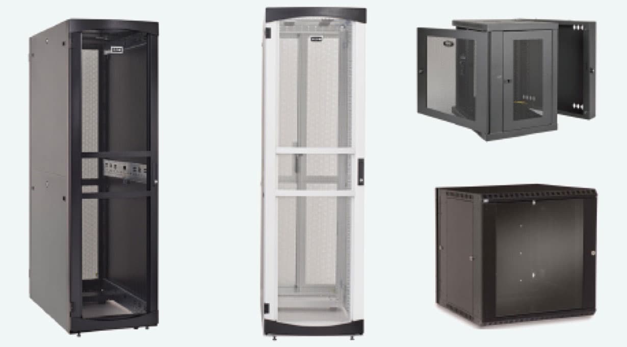 Configured network cabinets and enclosures