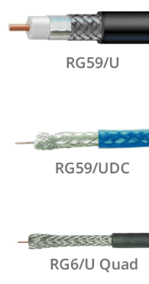 Coaxial cable reels staged for install